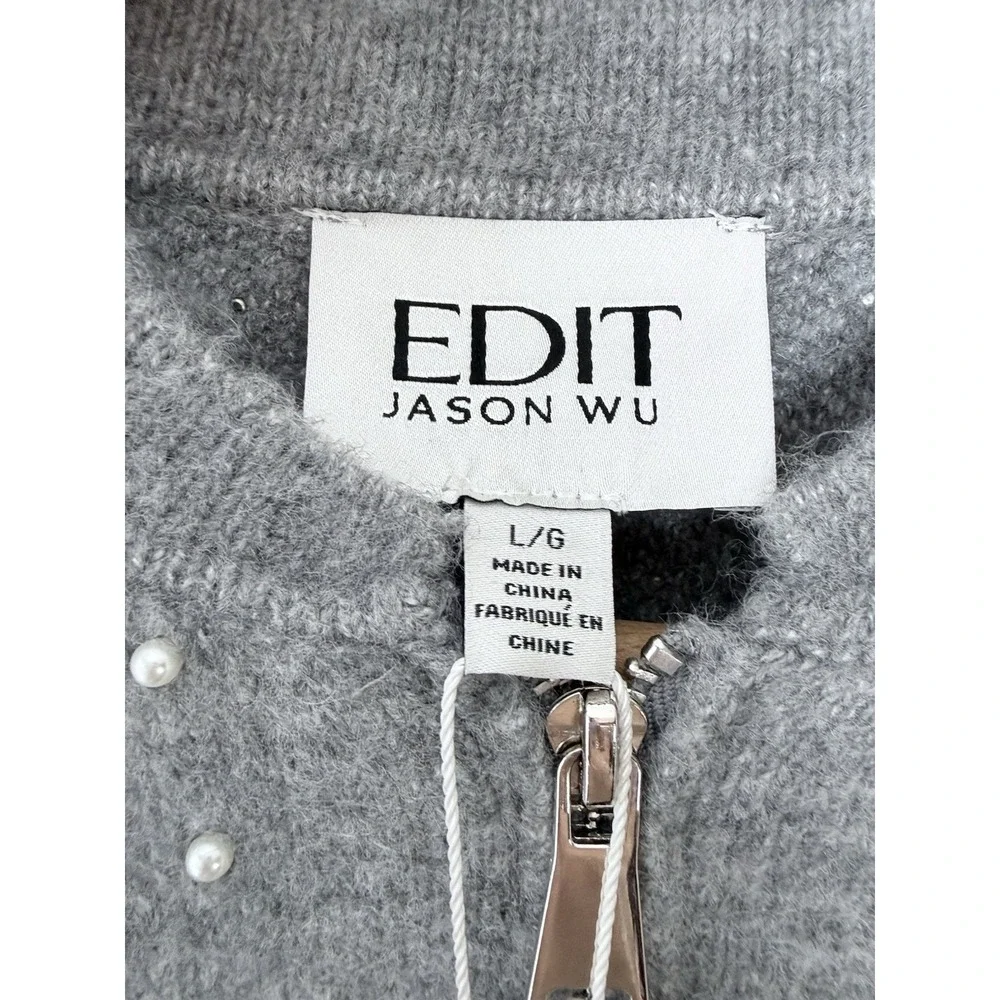 Jason Wu Very Beautiful  Wool Blend  Beaded Jacket‎ Sweater Cardigan L NWT
